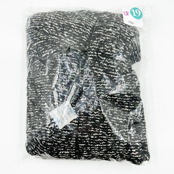 BB Dakota Black White Short 3/4 Sleeve Open Front Longline Boucle Cardigan XS - Picture 12 of 13